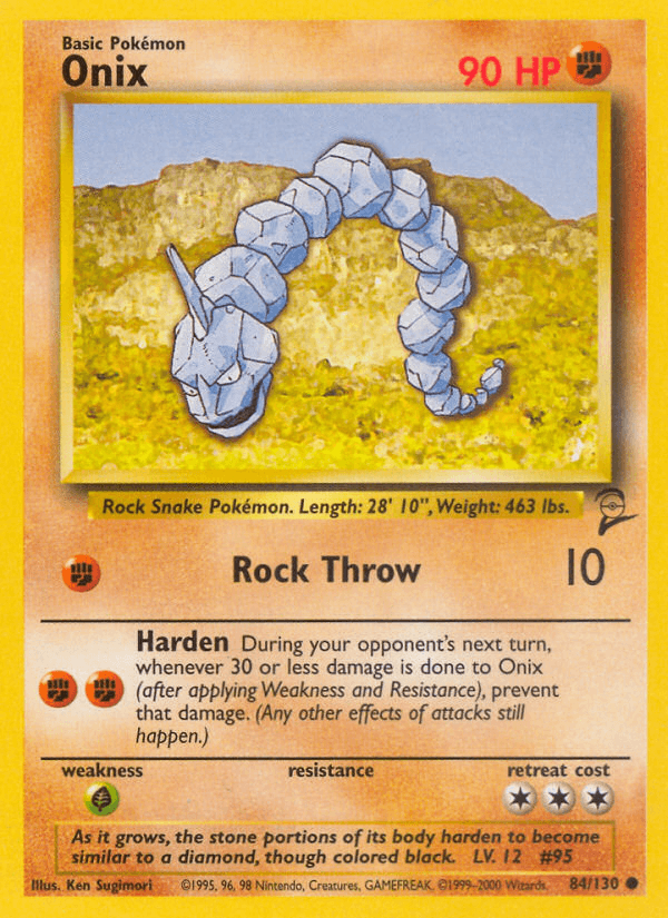 Carta Onix 84/130 do set Base Set 2 — Pokémon TCG | Bynx