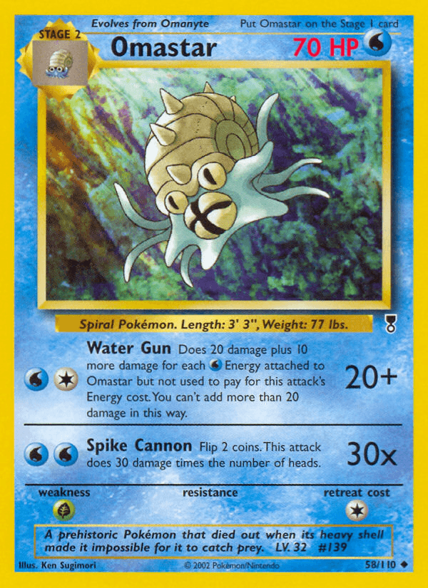 Carta Omastar 58/110 do set Legendary Collection — Pokémon TCG | Bynx