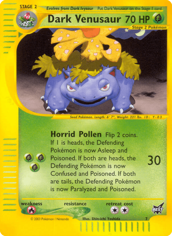 Carta Dark Venusaur 7/9 do set Best of Game — Pokémon TCG | Bynx
