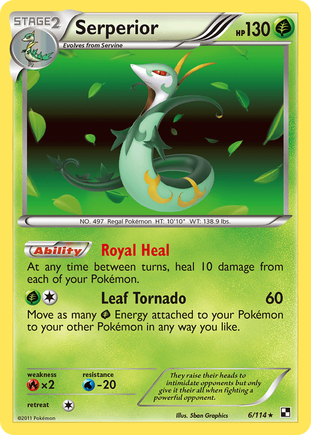 Carta Serperior 6/114 do set Black & White — Pokémon TCG | Bynx