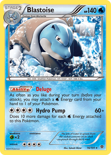 Carta Blastoise 16/101 do set Plasma Blast — Pokémon TCG | Bynx