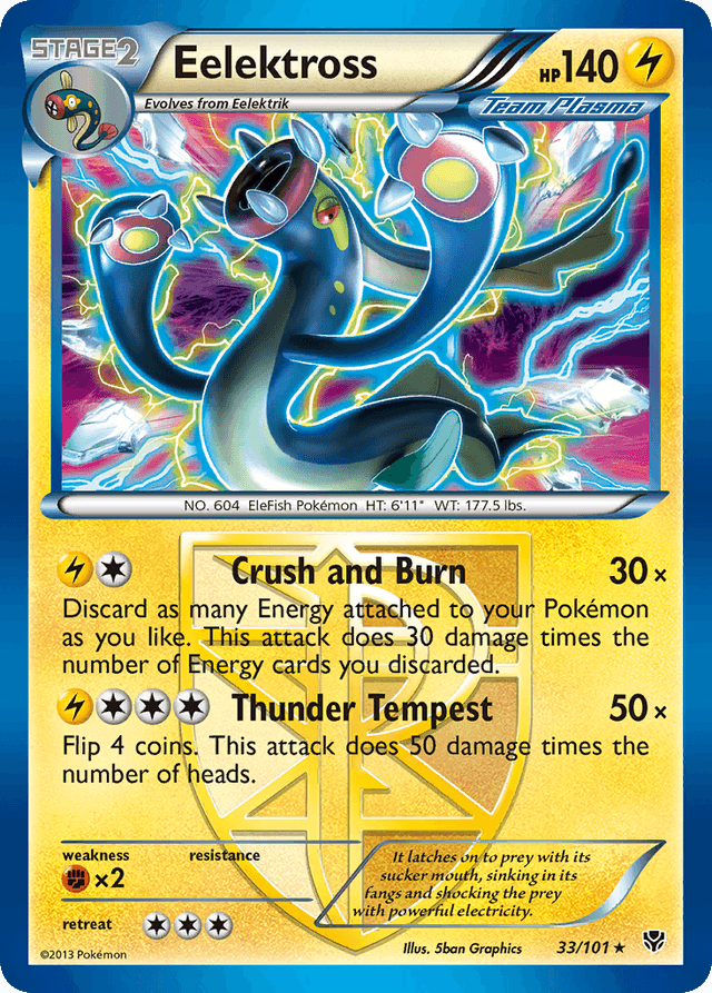 Carta Eelektross 33/101 do set Plasma Blast — Pokémon TCG | Bynx