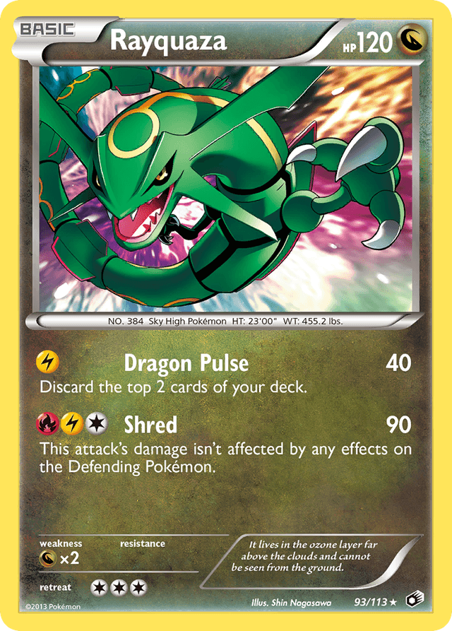 Carta Rayquaza 93/113 do set Legendary Treasures — Pokémon TCG | Bynx
