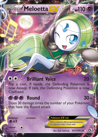 Carta Meloetta-EX RC11/113 do set Legendary Treasures — Pokémon TCG | Bynx
