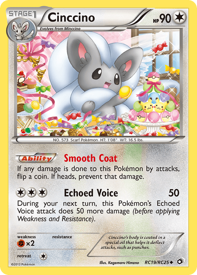 Carta Cinccino RC19/113 do set Legendary Treasures — Pokémon TCG | Bynx