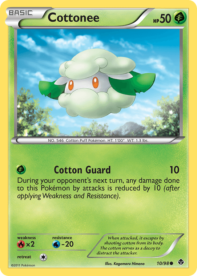 Carta Cottonee 10/98 do set Emerging Powers — Pokémon TCG | Bynx
