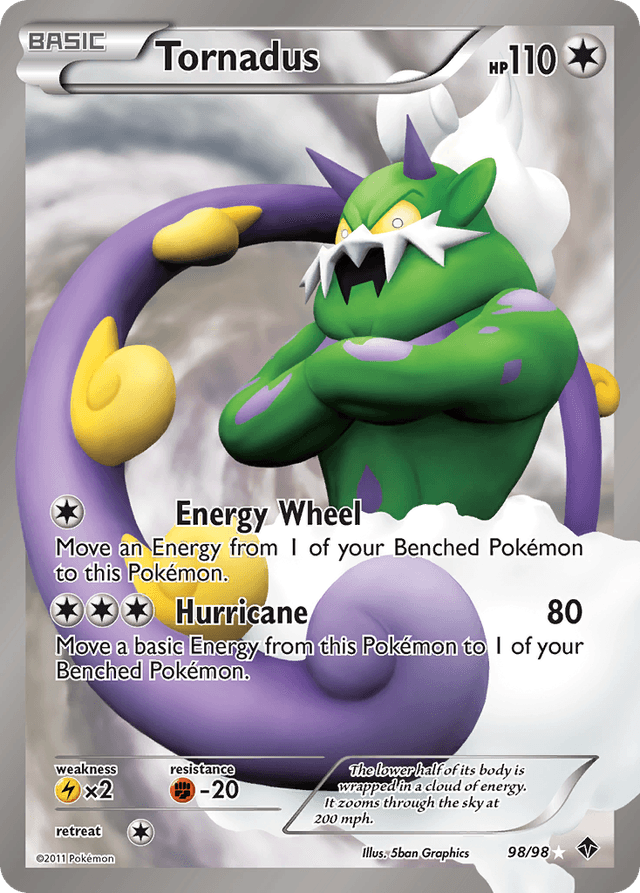 Carta Tornadus 98/98 do set Emerging Powers — Pokémon TCG | Bynx