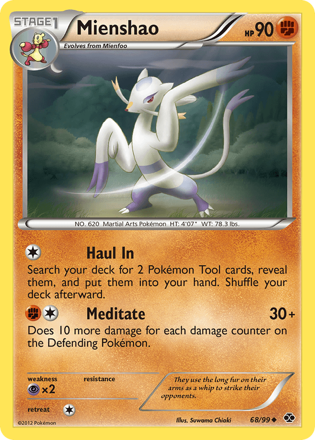 Carta Mienshao 68/99 do set Next Destinies — Pokémon TCG | Bynx