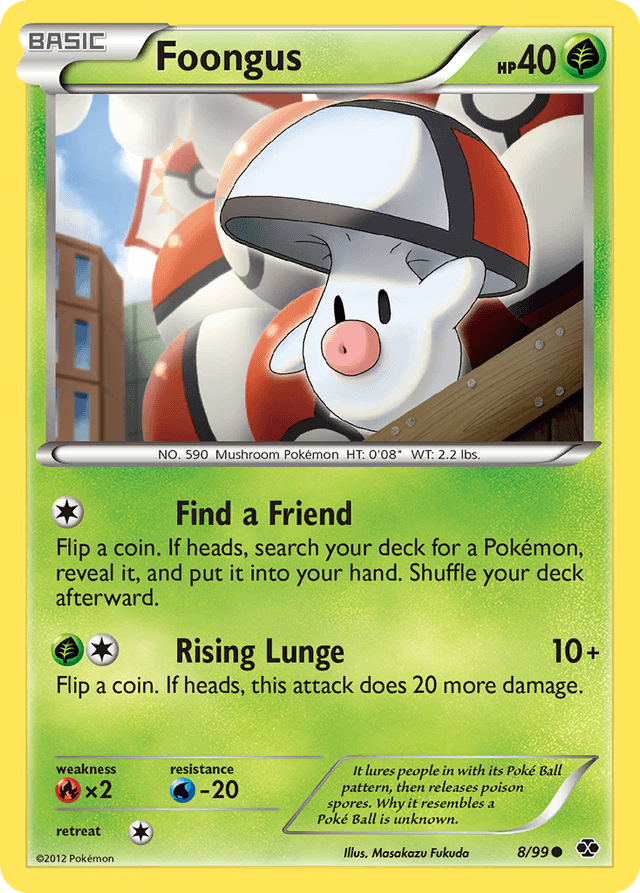 Carta Foongus 8/99 do set Next Destinies — Pokémon TCG | Bynx