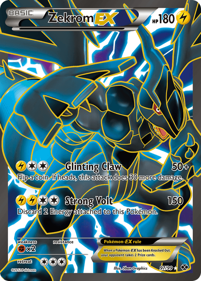 Carta Zekrom-EX 97/99 do set Next Destinies — Pokémon TCG | Bynx