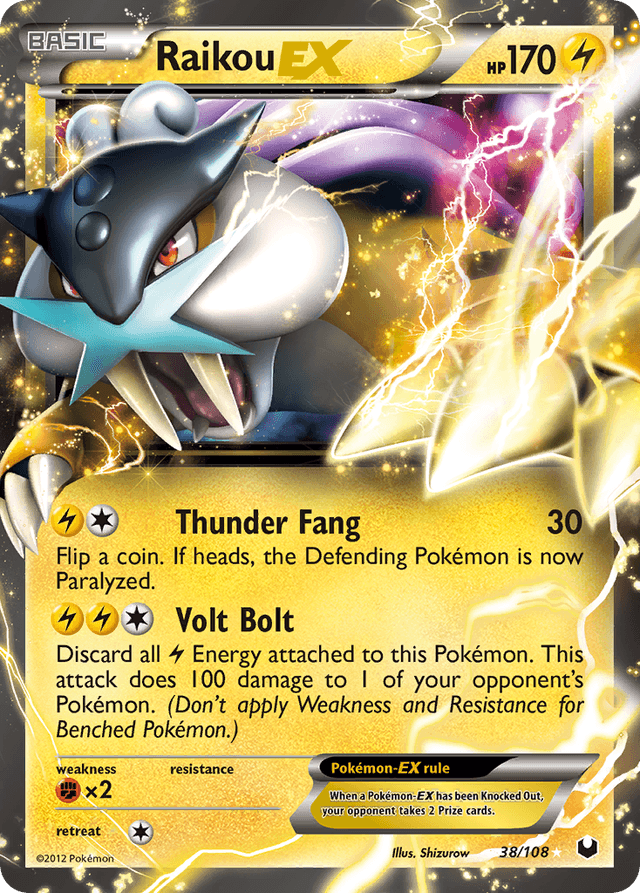 Carta Raikou-EX 38/108 do set Dark Explorers — Pokémon TCG | Bynx
