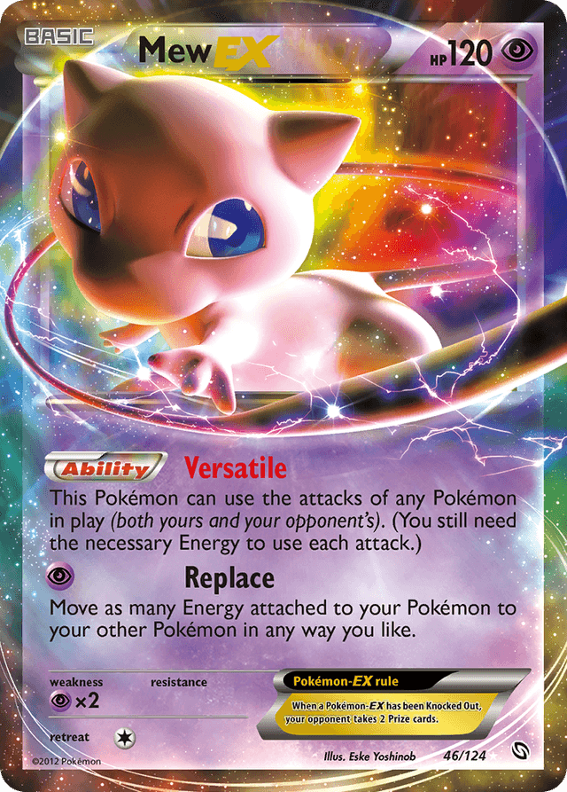 Carta Mew-EX 46/124 do set Dragons Exalted — Pokémon TCG | Bynx