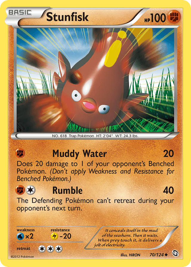 Carta Stunfisk 70/124 do set Dragons Exalted — Pokémon TCG | Bynx