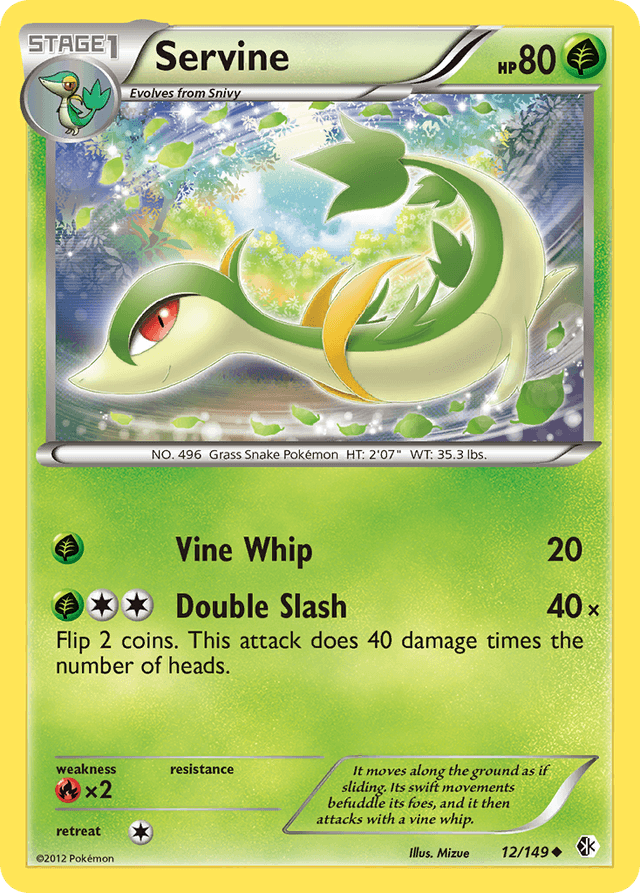 Carta Servine 12/149 do set Boundaries Crossed — Pokémon TCG | Bynx