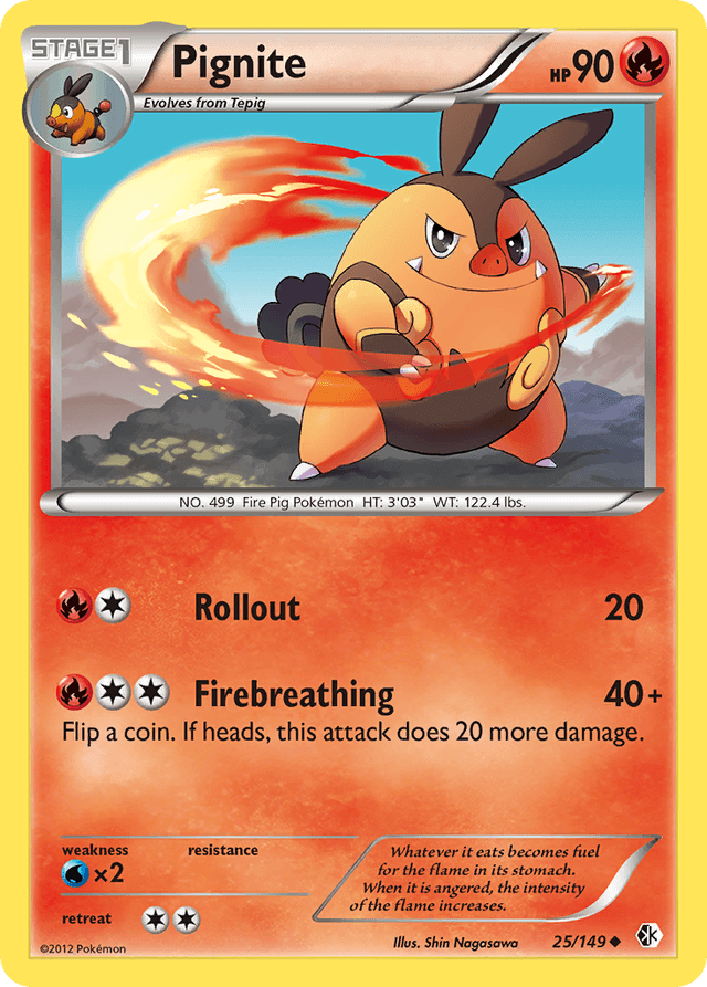 Carta Pignite 25/149 do set Boundaries Crossed — Pokémon TCG | Bynx