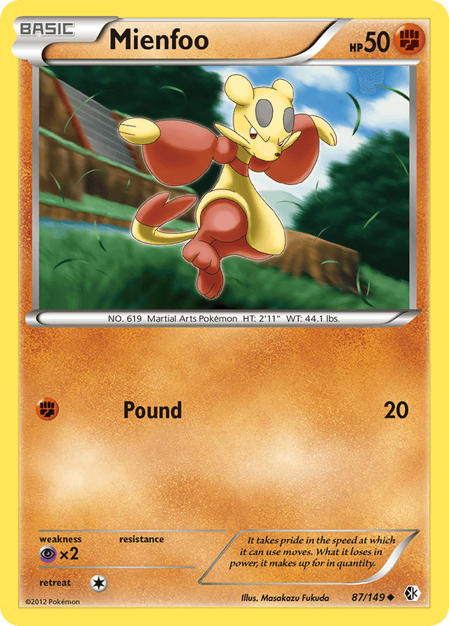 Carta Mienfoo 87/149 do set Boundaries Crossed — Pokémon TCG | Bynx