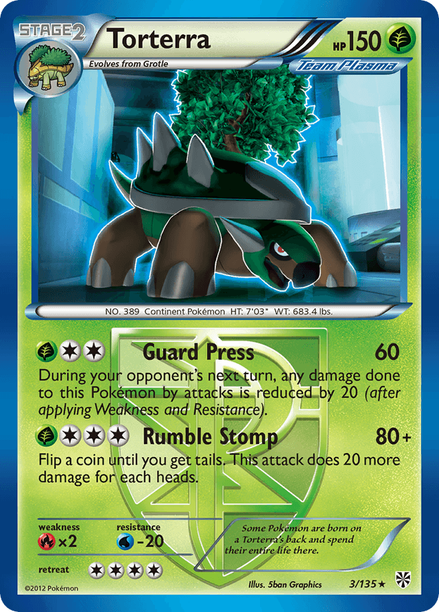 Carta Torterra 3/135 do set Plasma Storm — Pokémon TCG | Bynx