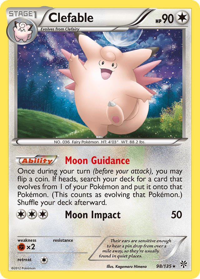 Carta Clefable 98/135 do set Plasma Storm — Pokémon TCG | Bynx