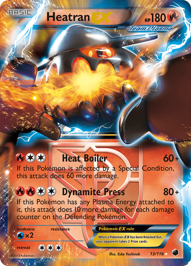 Carta Heatran-EX 13/116 do set Plasma Freeze — Pokémon TCG | Bynx