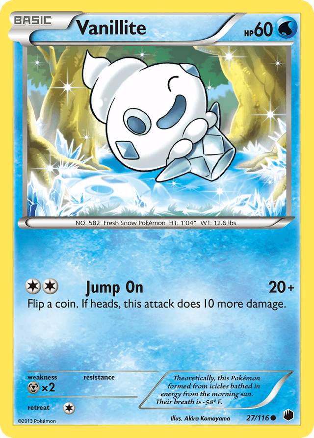 Carta Vanillite 27/116 do set Plasma Freeze — Pokémon TCG | Bynx