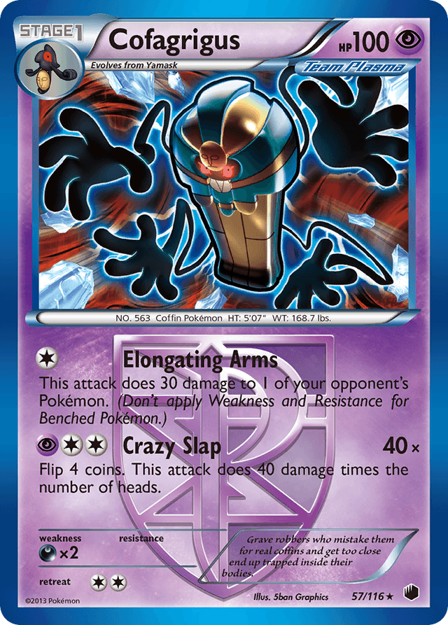 Carta Cofagrigus 57/116 do set Plasma Freeze — Pokémon TCG | Bynx