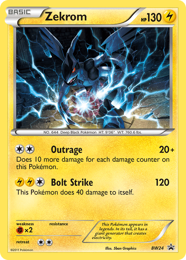Carta Zekrom BW24/101 do set BW Black Star Promos — Pokémon TCG | Bynx
