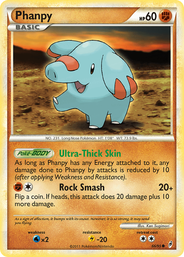 Carta Phanpy 66/95 do set Call of Legends — Pokémon TCG | Bynx