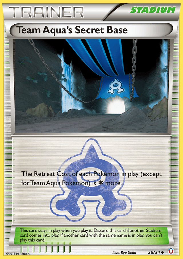 Carta Team Aqua's Secret Base 28/34 do set Double Crisis — Pokémon TCG | Bynx
