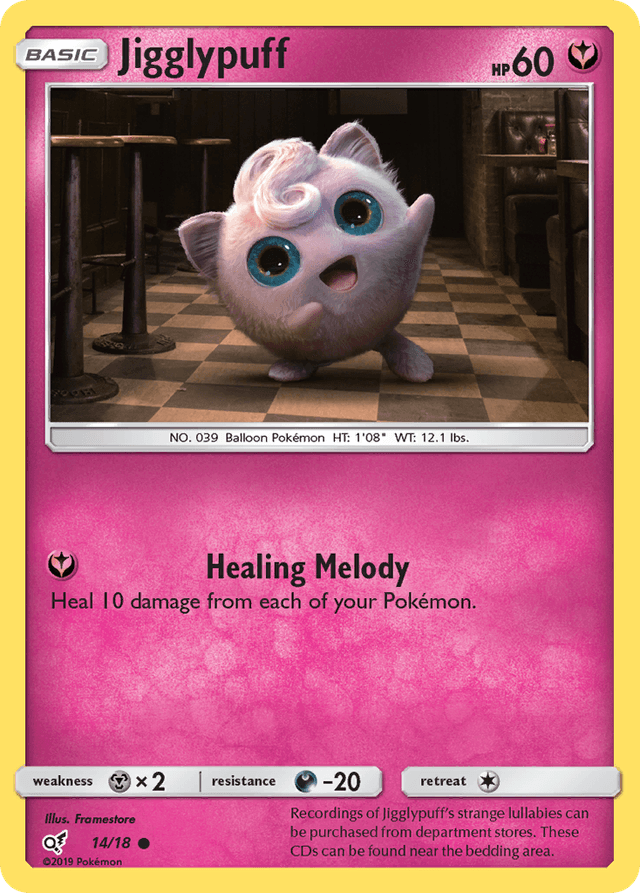 Carta Jigglypuff 14/18 do set Detective Pikachu — Pokémon TCG | Bynx