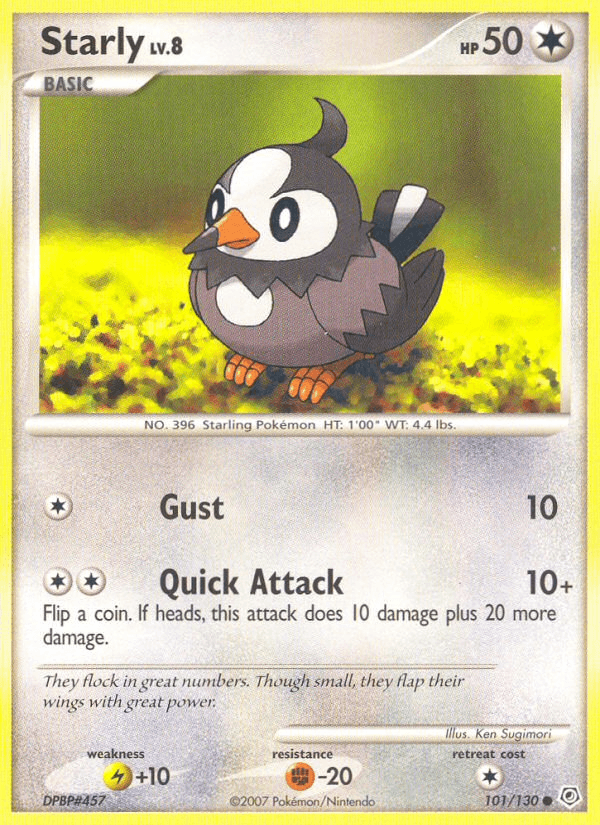 Carta Starly 101/130 do set Diamond & Pearl — Pokémon TCG | Bynx