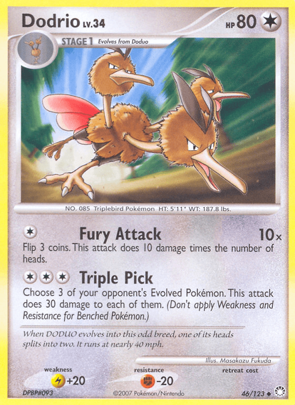 Carta Dodrio 46/123 do set Mysterious Treasures — Pokémon TCG | Bynx