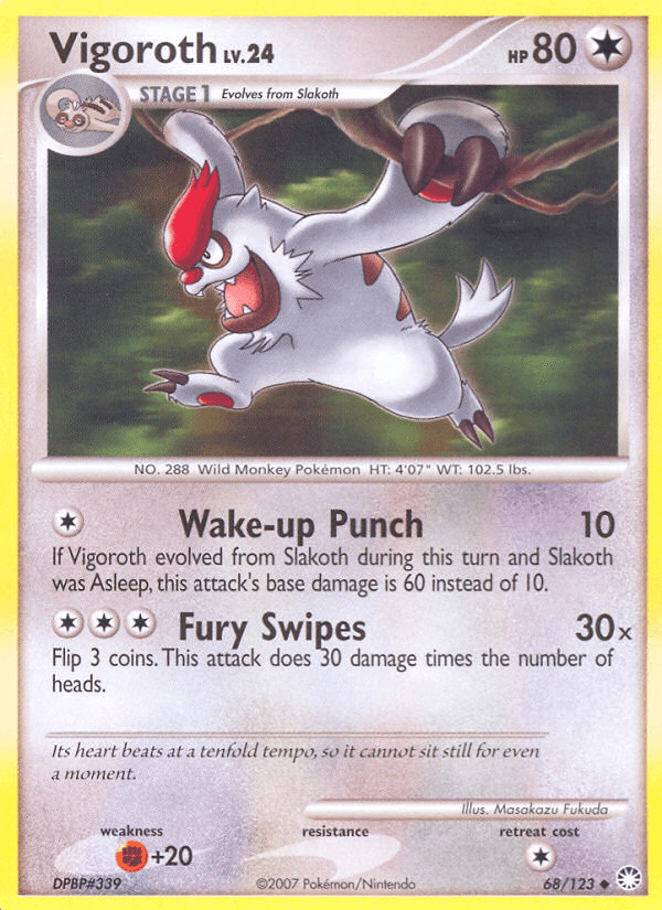 Carta Vigoroth 68/123 do set Mysterious Treasures — Pokémon TCG | Bynx