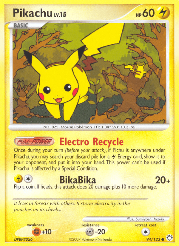 Carta Pikachu 94/123 do set Mysterious Treasures — Pokémon TCG | Bynx