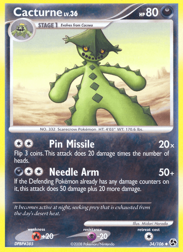 Carta Cacturne 34/106 do set Great Encounters — Pokémon TCG | Bynx