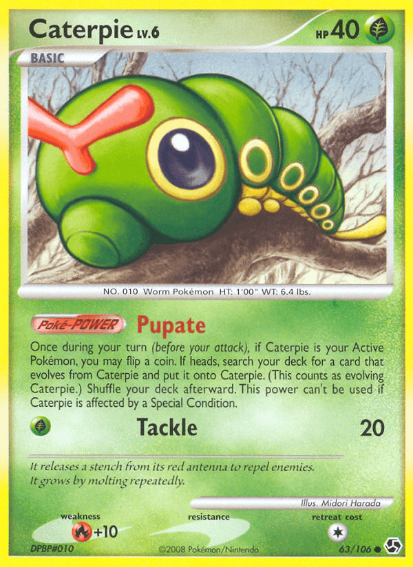 Carta Caterpie 63/106 do set Great Encounters — Pokémon TCG | Bynx