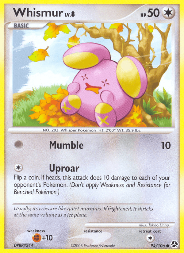 Carta Whismur 94/106 do set Great Encounters — Pokémon TCG | Bynx