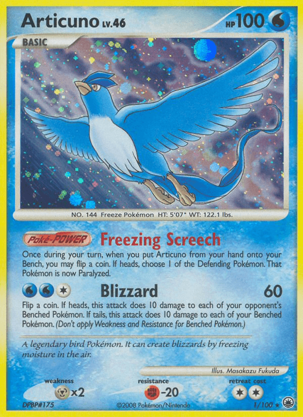 Carta Articuno 1/100 do set Majestic Dawn — Pokémon TCG | Bynx