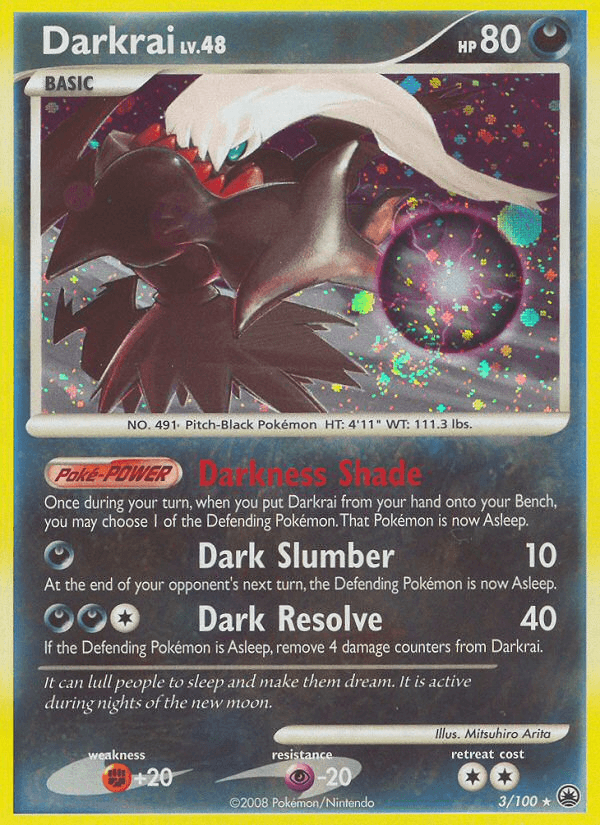 Carta Darkrai 3/100 do set Majestic Dawn — Pokémon TCG | Bynx