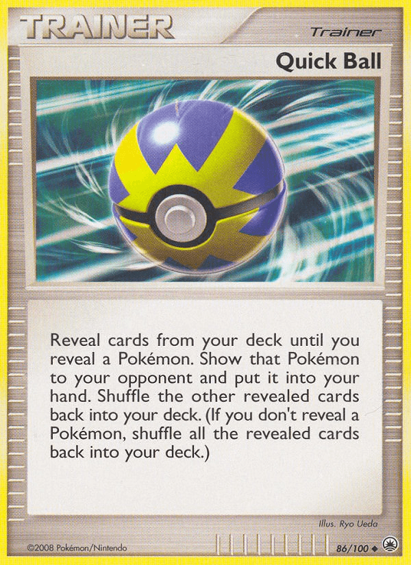 Carta Quick Ball 86/100 do set Majestic Dawn — Pokémon TCG | Bynx