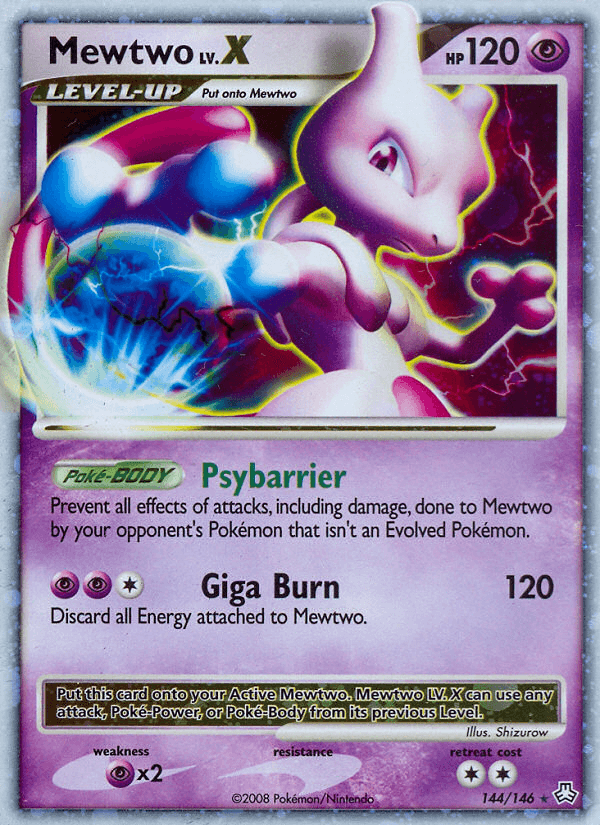 Carta Mewtwo LV.X 144/146 do set Legends Awakened — Pokémon TCG | Bynx