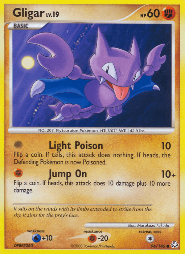 Carta Gligar 94/146 do set Legends Awakened — Pokémon TCG | Bynx
