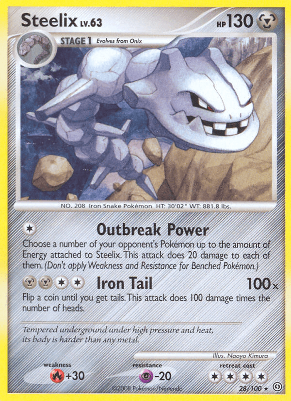 Carta Steelix 28/100 do set Stormfront — Pokémon TCG | Bynx