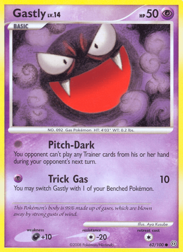 Carta Gastly 62/100 do set Stormfront — Pokémon TCG | Bynx