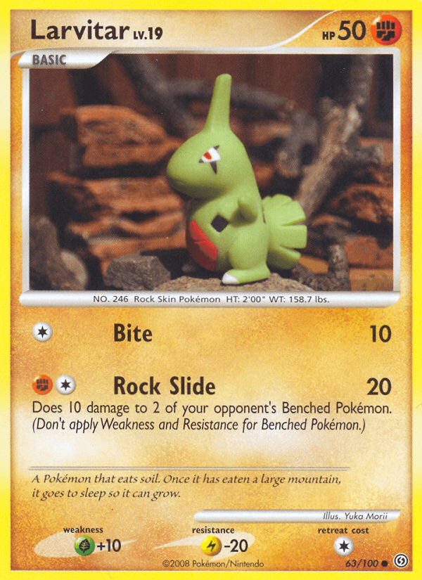 Carta Larvitar 63/100 do set Stormfront — Pokémon TCG | Bynx