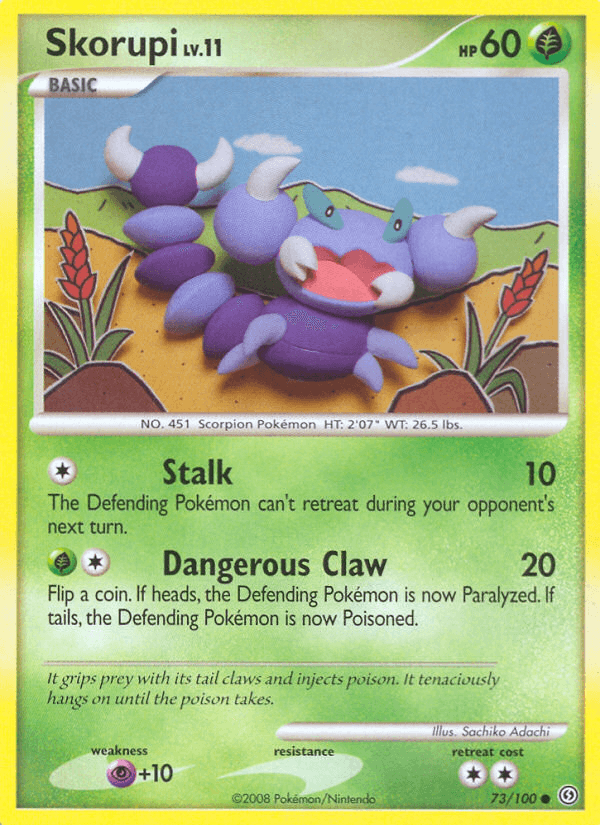 Carta Skorupi 73/100 do set Stormfront — Pokémon TCG | Bynx