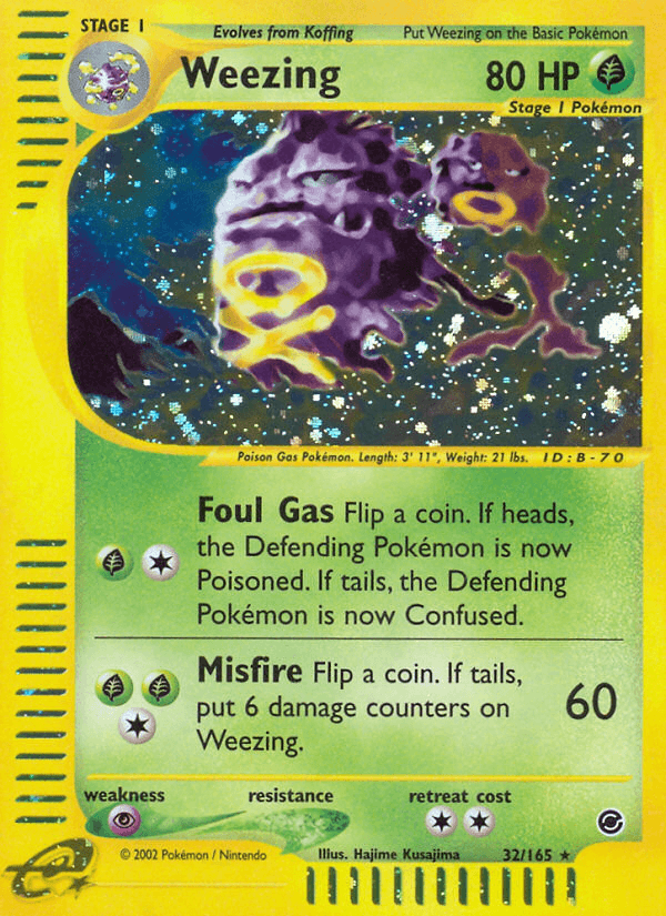 Carta Weezing 32/165 do set Expedition Base Set — Pokémon TCG | Bynx