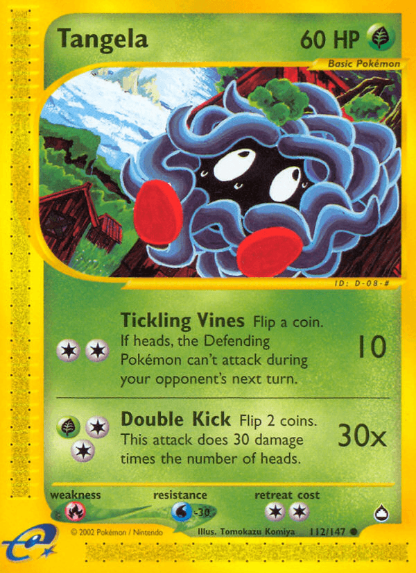 Carta Tangela 112/147 do set Aquapolis — Pokémon TCG | Bynx