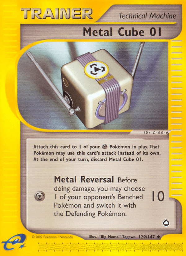 Carta Metal Cube 01 129/147 do set Aquapolis — Pokémon TCG | Bynx