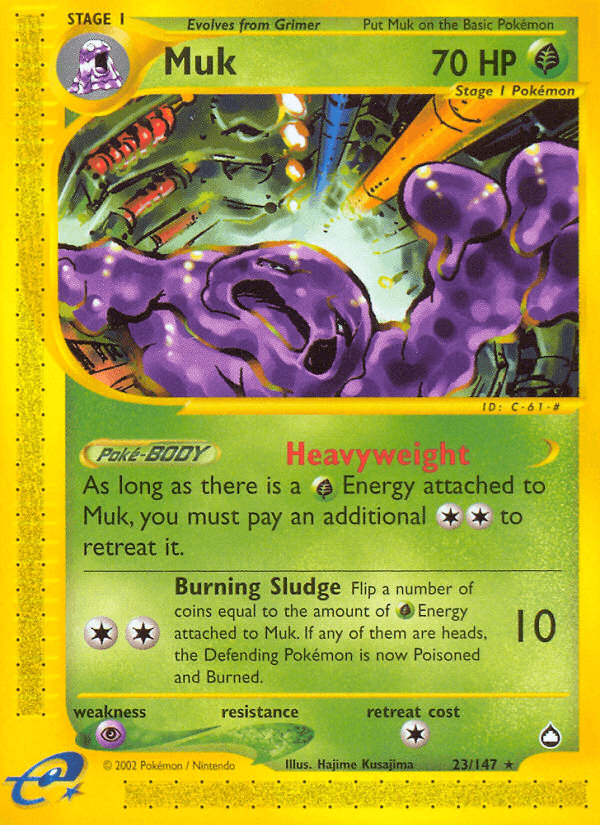 Carta Muk 23/147 do set Aquapolis — Pokémon TCG | Bynx
