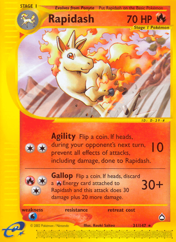 Carta Rapidash 31/147 do set Aquapolis — Pokémon TCG | Bynx